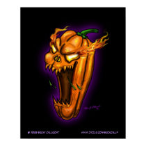 Diabolical Jack-o-lantern poster posters by BeckCalli Diabolical Jack-o-lantern poster posters