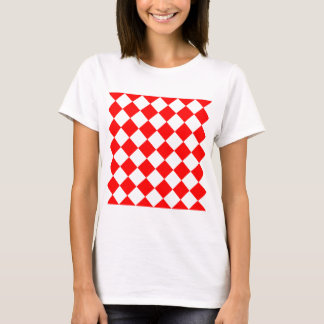 women's red and white checkered shirt