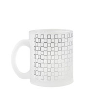 Diagonal black & white spectrum pattern mug