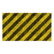 Diagonal Construction Hazard Stripes Business Cards