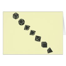 Diagonal Dice (Dark) Greeting Card