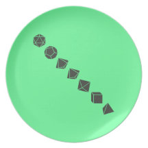 Diagonal Dice (Dark) Party Plate