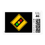 Diagonal Moody Stoplight Ahead Stamps
