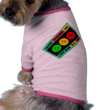 Diagonal Moody Stoplight Trio Logo Doggie Tshirt