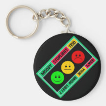 Diagonal Moody Stoplight Trio Logo Key Chains