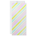 diagonal pastel stripes rack cards
