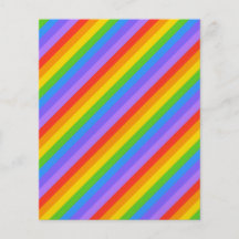 Diagonal Rainbow Stripes Pattern. Full Color Flyer