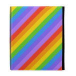 Diagonal Rainbow Stripes Pattern. iPad Folio Case