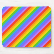Diagonal Rainbow Stripes Pattern. Mouse Pad