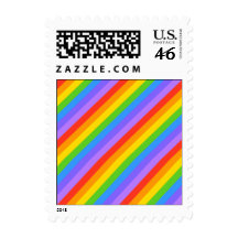 Diagonal Rainbow Stripes Pattern. Stamps