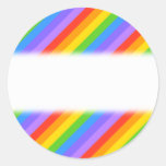Diagonal Rainbow Stripes Pattern. Sticker