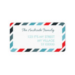 Diagonal Stripe Pattern Customized Address Labels