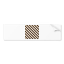 Diagonal Stripes 2 - Almond and Cafe Noir Bumper Sticker