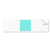 Diagonal Stripes 2 - Cyan - Celeste and Turquoise Bumper Stickers