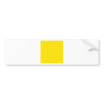 Diagonal Stripes 2 - Yellow and Tangerine Yellow Bumper Sticker