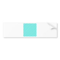 Diagonal Stripes - Cyan - Celeste and Turquoise Bumper Stickers