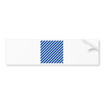 Diagonal Stripes - Pale Blue and Navy Blue Bumper Stickers