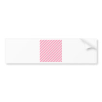 Diagonal Stripes - Pale Pink and Carnation Pink Bumper Stickers