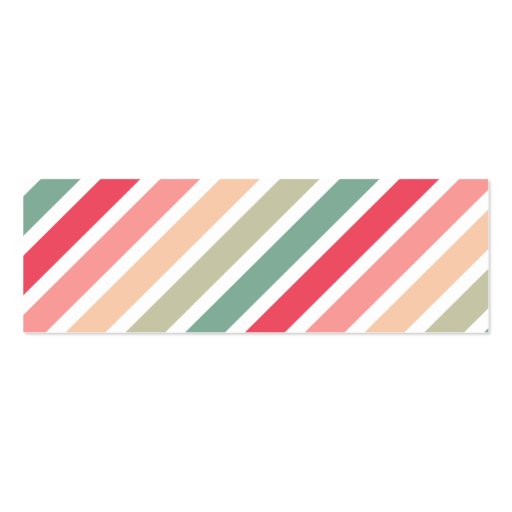 Diagonal Stripes Personalized Family Calling Cards Business Card Template (back side)