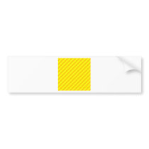 Diagonal Stripes - Yellow and Tangerine Yellow Bumper Stickers