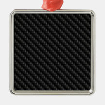 Diagonal Tightly Woven Carbon Fiber Texture Christmas Tree Ornament