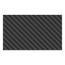 Diagonal Tightly Woven Carbon Fiber Texture Rectangular Sticker