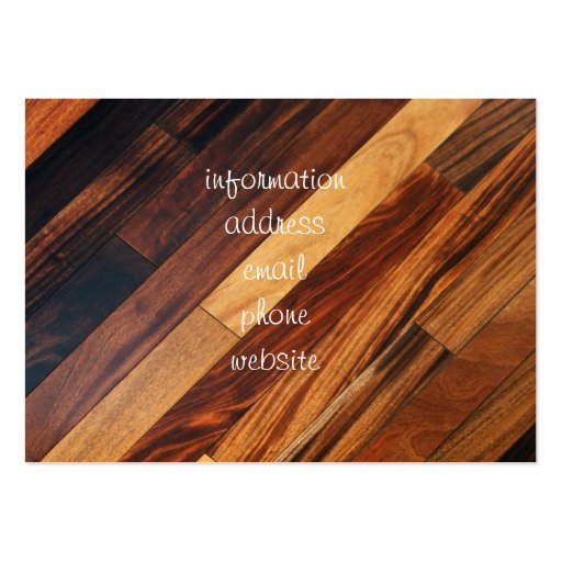 Diagonal Wood Flooring Business Card (back side)