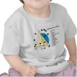 Diagram of a 19 Foot Lighting Class Sailboat T-shirt