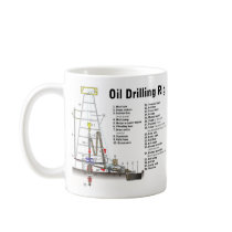 Diagram of an Oil Drilling Rig Tower Coffee Mug