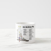 Diagram of an Oil Drilling Rig Tower Espresso Cups