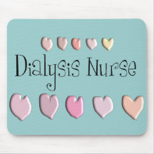 Dialysis Nurse Hearts Design Gifts Mousepads