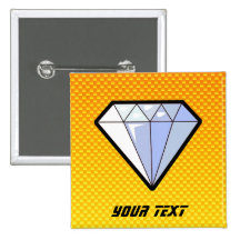 Diamante amarillo-naranja pins