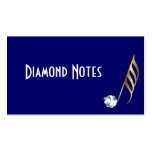 Diamond and Gold Musical Note Business Card business cards