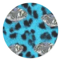 diamond and leopard scene stickers