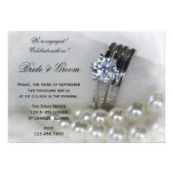 Diamond and Pearls Engagement Party Invitation