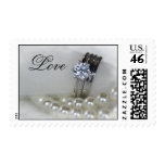Diamond and Pearls Love Postage Stamp
