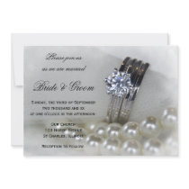 Diamond and Pearls Wedding invitations by loraseverson Diamond and Pearls Wedding invitations