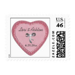 Diamond and Pink heart with ribbon Stamp
