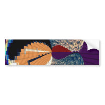 Diamond and Pyramid Petal Pattern V6 Bumper Sticker