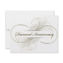 Diamond anniversary personalized invitations