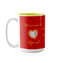 Diamond April Mug- Customized