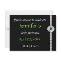 Diamond birthday personalized invites