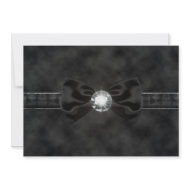Diamond Black Tie Bow Gothic Invitation invitation