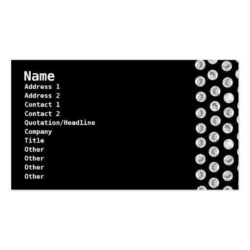 DIAMOND BUSINESS CARD - Black (front side)