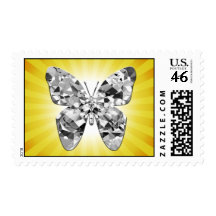 Diamond Butterfly Postage Stamps