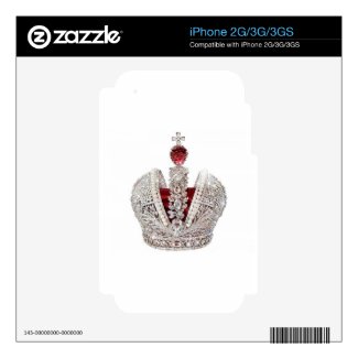 Diamond Crown Decals For iPhone 2G