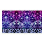 Diamond Damask, FAIRY LIGHTS in Plum and Blue Business Card