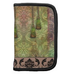 Diamond Damask, MOROCCO in Red and Chartreuse Folio Planners