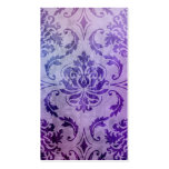 Diamond Damask, SHADOWS and FOG in Purple business cards