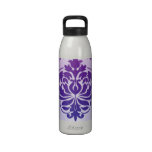 Diamond Damask, SUMATRA in Plum and Blue Water Bottle